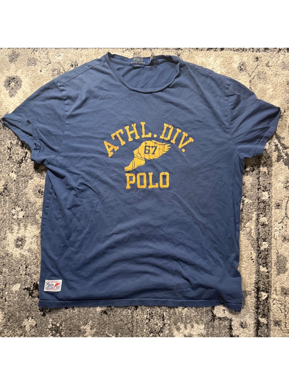 Polo Ralph Lauren Classic Fit Blue Graphic T-Shirt Size L